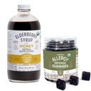Herbal Suplemento Syrup &amp; Gummies Bundle – Una botella de jarabe de avena 16oz con miel &amp; 7oz Original Gummies de arándano Hecho de sólo ingredientes orgánicos en los EE.UU.