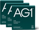 AG1 Athletic Greens Powder Suplemento, Mejorar la Salud Gut, Multivitamina, Probiótico, Gluten Free, Vegan y Keto Friendly, 75 Vitaminas (Travel Packs, 15 Cuenta) - Fórmula Clásica