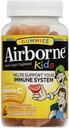 Airborne 500mg Vitamina C + Zinc Immune Support Suplemento Gummies for Kids, Assorted Fruit Flavor, Gluten Free Crafted Blend with Powerful Antioxidants Vitaminas C &amp; E, 42 Gummies (4 Pack)