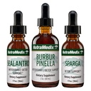NutraMedix Detox Support Bundle - Sealantro (Chlorella, Cilantro Leaf &amp; Pacific Cold-Water Red Seaweed), Sparga (Astragalus) & Burbur Pinella Extractos para la limpieza " Detox Support - 3-Piece Set