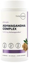 Tipo Zero KSM-66 Ashwagandha Root Extract 1,200mg, 60 Servings - High Potency 5% Withanolides - con Turmeric, Rhodiola Rosea y BioPerine Black Pepper Extract - 180 Veggie Caps