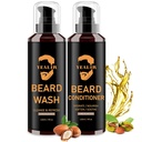 Lavador de barba &amp; Acondicionador para hombres - Suave &amp; Hidrata con aceite de Argan & Jojoba - Controles Dandruff &amp; Itching para una barba fresca, suave y libre de Tangle - 2-Pack (4oz Cada uno)