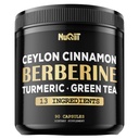 Suplemento bereberino. Añadido la Curcumina Turmérica, Té Verde &amp; Más - Apoyo a la salud del corazón, la gestión del cuerpo & sistema inmunológico - 90 cápsulas para el suministro de 3 meses