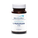 MetilPro L-Methylfolate 5 mg - Soporta una mente sana - Folato activo para la metilación Soporte " Reacciones bioquímicas - Dosis flexible altamente biodisponible - 30 Actuaciones - 30 cápsulas