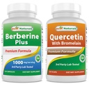 Mejores Naturales Berberine Plus 1000mg &amp; Quercetina con Bromelain