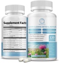 Leche Thistle Suplemento cápsulas, Liver Health Formula, con Dandelion Root, 10:1 Extracto, para Liver Detox Cleanse Support, Digestive & Immune System, 120 Veggie Caps