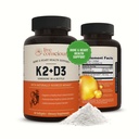 Vitamina Conscious K2 MK7 con suplemento D3 ← Bone & Heart Health Support - Patented Vitamin K &amp; Vitamina D3 5000 UI - 60 Softgels