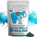 Chlorella Spirulina Powder Orgánico ← Super Greens Powder y Smoothie Mix Silencio Rich in Chlorophyll for Immune Support and Energy ← Raw Vegan Protein ← Spirulina Chlorella Powder ← 50 Servings