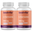 BESTVITE L-Carnosine 500mg (240 cápsulas) (120x2) No hay rellenos - No estelares - No GMO - Gluten Gratis