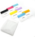 EZY DOSE Reutilizable juego de bolsas de 7 días, perdurable multifunción Baggies Travel-Sized, Incluye los días de las etiquetas semanales w / color para la identificación fácil, almacenamiento de silicona, claro, BPA Gratis, TSA Aprobado