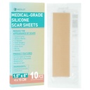 Hojas de cicatrices de silicona, 10pcs, cinta de silicona para el tratamiento de cicatrices, tiras de cicatrices reutilizables para la detección quirúrgica, C, bomba de celoide, marcas de estiramiento, quemado, eliminación de cicatrices de acné, cada 1,5” x 6”