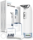 Kit de eliminación de cera de oído, limpiador de oído eléctrico de 360°, kit de limpieza de oídos con 4 modos de presión de agua, kit de eliminación de cera para sistema de riego seguro w/8 Consejos de riego, bajo ruido, IP65 impermeable