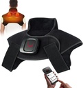 Comfytemp Cordless Calefacción Pad Vibration Masajeador para Neck &amp; Dolor Dolor Regalos Alivio para Padres Día, 2.42lb Wrap de calor ponderado, 3-8H batería de vida, APP control de cuello Warmer