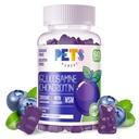 Mascotas Glucosamina Purest Gummies con MSM &amp; Elderberry Extra Strength - Soporte Conjunto, Antioxidante Apoyo Inmunitario Suplemento para Adultos, Hombres &amp; Mujeres.60 Blueberry Gummies