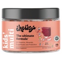 Multivitamina de los niños de Chewsy, Delicious Candy-Style Daily Vitamin Chews + Probióticos + Superalimentos, Wild Berry Flavor Chewable Fruity Supplement Chews, Individualmente Wrapped, Easy to Enjoy, 30-Day Supply