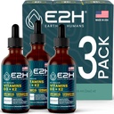 E2H EARTH TO HUMANS Vitamina D3 &amp; K2 Suplemento para soporte inmunitario - Vitamina líquida D3 5000 UI - Hecho en los EE.UU.