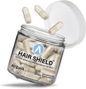 Escudo de cabello tóxico Piel y uñas Vitaminas para el crecimiento del cabello y uñas más fuertes, vitaminas de biotina con calcio y zinc para mujeres y hombres, 60 cápsulas