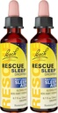 Bach RESCUE Sleep Dropper, Natural Sleep Aid, Homeopathic Flower Essence, Libre de Melatonina, Azúcar, " Gluten, Family-Friendly, Non-Alcohol Formula, 2 Pack, 20mL Ea