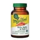 MegaFood Skin, uñas " Pelo 2 - Vitaminas para Hombres de Mujeres - Biotina, Vitamina A, C, Zinc, B6, E, Ácido Pantoténico - Vegan - Hecho Sin 9 Alérgenos Alimentarios - 60 Tabs (30 Servimientos)
