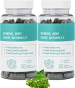 Suplemento de desodorante interno – Suplemento de desodoración corporal, para Gut Health, Skin Health, Digestion Support – Natural Odor Control Chlorophyll Pills latitud 30 Vegan Capsules (2pcs)
