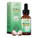 Suplementos Zinc orgánicos para niños, adultos - Sulfato de zinc - Suplemento Zinc líquido - gotas de zinc puras iónicas en aceite de coco para soporte inmunológico, piel - NO preservadores &amp; gran sabor - 100 servicios veganos