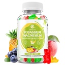 Potasio Magnesio Suplemento Gummies, Potasio Gummies para Adultos Niños, Alta Absorción Magnesio Glycinate para Leg Cramps & Immune Health, Libre de Azúcar, Vegan Mixed Flavors, 60 Condes