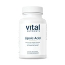 Nutrientes Vitales Ácido Lipoico Silencioso 300mg Antioxidante ácido alfa-Lipoico Silencioso ALA Suplemento para el metabolismo y la energía saludables Silencio Gluten, Dairy, Soy Gratis Silencioso No-OMM 60 cápsulas