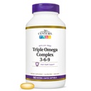Complejo de Omega Triple del siglo 21 3 6 9 Softgels Enteric Coated, 180 Botella de Conteo (22875)