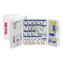 First Aid Only 1000-FAE-0103 SmartCompliance 50-Person OSHA cumple con el Kit de primeros auxilios para negocios, Gran gabinete de primeros auxilios de plástico con medicamentos, 245 piezas