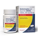 Dual Action Acetaminophen 250mg and Ibuprofen 125mg Caplets, Hasta 8h de Dolor de dolor para dolores menores y dolor, dolor de cabeza, dolor de espalda, calambres menstruales, dolor menor de artritis, 216 Condes