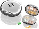 Organizador de píldoras de viaje, Caja de píldoras portátiles,Caso de proa de humedad, Contenedor diario de pequeñas píldoras para mantener vitaminas aceite de pescado, para envases de bolsillo o purés