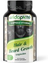 MYVIDAPURE Crecimiento de la barba + uñas de la piel de los hombres – 5000mcg Biotina – Vitamina C, D &amp; B-Complex –Hydrolyzed Collagen Veggie Capsules – No GMO – Sin gluten