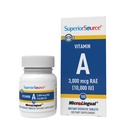 Fuente superior Vitamina A 10,000 UI - Complemento de Cuidado de los Ojos - También apoya la salud de los huesos, la piel - libre de gluten - 100 tabletas microLinguales
