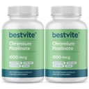 BESTVITE Chromium Picolinate 1000mcg (480 capsules vegetarianos) (240 x 2) - No Stearates - No Dicalcium Phosphate - Vegan - Gluten Free - Non-GMO