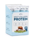 Multi Collagen Protein Powder Packets - Tipos I, II, III, V & X - Hidrolyzed Grass Fed Bovine, Wild Caught Fish, " Free-Range Chicken " Eggshell Collagen. Non-GMO, Halal, (10g Cada, 20 Packets)
