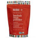 KAIBAE Premium Orgánica Baobab Powder I Prebiótico Gut Health, Intermittent Fasting, Inmunity, Hydration TEN Vitamin C, Polyphenols, Minerals ← Fiber Supplement TEN 8 oz.