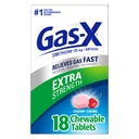 Gas-X Extra Strength Cajas de Alivio de Gas Chewable con Simethicone 125 mg, Cereza - 18 Conde