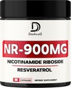 NAD Nicotinamide Riboside Resveratrol 900mg Plus Resveratrol 100MG - Producción celular " Restauración, envejecimiento Bueno, Vitalidad general - 80 cápsulas