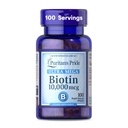 Puritan's Pride Premium Ultra Mega Biotin 10,000mcg, Suplemento dietético para el cabello saludable, la piel, las uñas y la energía Metabolismo Support, 100 Day Supply, 100 Rapid Release Softgels