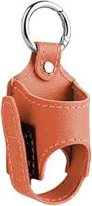2pcs Portable Asthma Inhaler Holder,Lightweight PU Leather Protective Travel Handy Asthma Inhaler Case for Adults and Kids,Holder Only (Orange)