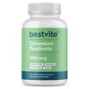 BESTVITE Chromium Picolinate 200mcg (250 cápsulas vegetarianas) - No Stearates - No Dicalcium Phosphate - Vegan - Gluten Free - Non-GMO