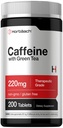 Horbäach Caffeine Pills 200mg  with Green Tea ← 200 Tablets ← Vegetarian, Non-GMO &amp; Gluten Free