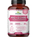 Myo y D-Chiro Inositol Suplemento para Mujeres - Fertilidad Suplemento para Mujeres con Ideal 40:1 Ratio Myo & D-Chiro Inositol D3 &amp; Metilfolate Ovarian Support Vitaminas - ISO Lab Tested (30 Servings)