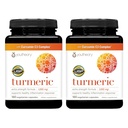 Youtheory Turmeric Extra Strength - 1,000 mg Curcumin C3 Complex - with Piperine & Bioenhancers - Turmeric Supplement for Muscle & Brain Health* - 180 Capsules (2 Pack)