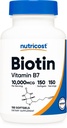 Nutricost Biotin (10.000mcg) 150 Softgels - Gluten Free, Non-GMO