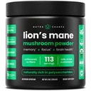 NutraChamps Organic Lions Mane Powder - 2000mg Powerful Nootropic for Memory, Focus, Immune Support - Vegan Lion's Mane Mushroom Suplemento con Beta-Glucans naturalmente recurrente - 8oz