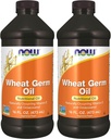 AHORA Suplementos, Aceite de Germ de Trigo con ácidos grasos esenciales (EFAs), aceite nutricional, 16 onzas (Pack of 2)