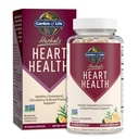 Garden of Life Herbals Heart Health Supplement with Folate, Bergamot, Green Tea & Vitamin E & K for Cholesterol, Circulatory " Blood Pressure Support, Non-GMO, Gluten-Free, Citrus Flavor, 30 Servings