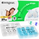 Enchufes de oído para dormir (14 pares), Soft Silicone Earplugs, Reutilizable, Durmiendo, Anulación de ruido de ruido, Nadar, Trabajo