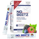 N.O. Beetz Nitric Oxide Supplement for Pre-Workout & Endurance ← Beetroot, Peak ATP " Electrolytes for Energy " Hydration ¦ Boosts Blood Flow " Muscle Recovery tención No Mess, 30 Servings